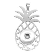 Pineapple Stainless Steel Pendant fit snaps jewelry