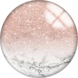 20MM Pink  pattern Print  glass snaps buttons