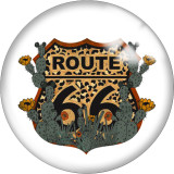 20MM words mom Route 66 Print  glass snaps buttons