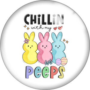 20MM Cross rabbit happy easter Print  glass snaps buttons