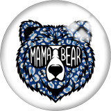 20MM words mom Route 66 Print  glass snaps buttons