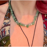 Handmade geometric choker colorful crystal choker necklace crushed clavicle chain
