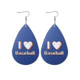 Mother's Day Leather Drop Earrings Double Sided Print
