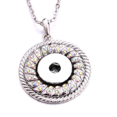 Necklace 80CM chain  metal  fit 20MM chunks snap button jewelry