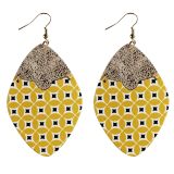 Leather Panel Baroque Totem Earrings
