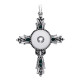 cross snap sliver Pendant  fit 20MM snap button jewelry