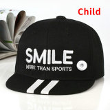 Children's movie Spider-Man hip-hop hat simple embroidered letters girls canvas hip-hop casual sun hat fit 18mm snap button jewelry
