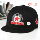 Children's movie Spider-Man hip-hop hat simple embroidered letters girls canvas hip-hop casual sun hat fit 18mm snap button jewelry