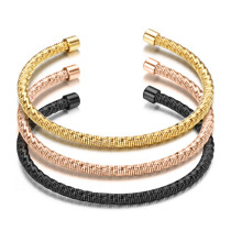 Stainless Steel Adjustable Bracelet Cable Cord Open Bracelet
