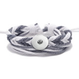 Handmade Cotton and Linen Braided Multilayer Bracelet fit18&20MM  snaps jewelry