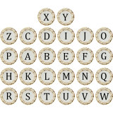 20MM Metallic gold 26 letters fit 20mm snap jewelry
