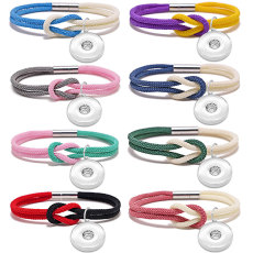 Concentric knot Milanese rope bracelet personality color fit18&20MM  snaps jewelry