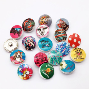 White background 15MM  20MM 25MM Painted metal snap buttons Customer customization Customize your pattern