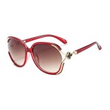 Ladies Fashion Metal Clover Sunglasses Elegant Frame Trendy Driving Glasses Sunglasses