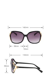Large Frame Sunglasses Retro Camellia Glasses Fashion Rose Sunglasses