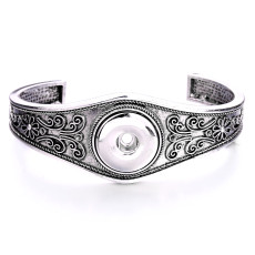 Metal 1 buttons snap silver bracelet fit 18&20MM snap button jewelry