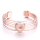 Metal 1 buttons snap rose gold bracelet fit 18&20MM snap button jewelry