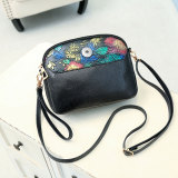 Crossbody bag retro stitching multi-layer mobile phone shoulder bag fit 18mm snap button jewelry