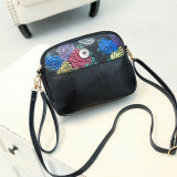 Crossbody bag retro stitching multi-layer mobile phone shoulder bag fit 18mm snap button jewelry