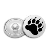 paw print Dog Cat Bee 20MM  Painted metal snaps
