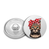 paw print Dog Cat Bee 20MM  Painted metal snaps