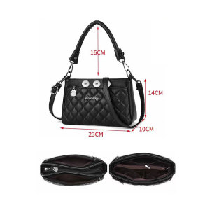 women's diagonal embroidered armpit shoulder bag fit 18mm snap button jewelry