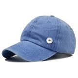 Peaked cap female truck driver washed couple do old baseball cap men's denim light plate curved brim hat fit 18mm snap button jewelry
