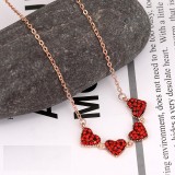 Variety Clover Necklace Love Combination Folding Pendant Rose Gold Clavicle Chain Full Diamond Necklace