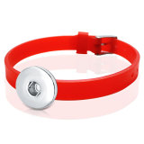 Multicolor adjustable silicone bracelet Elasticity fit 18-20mm snaps