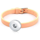 Multicolor adjustable silicone bracelet Elasticity fit 18-20mm snaps