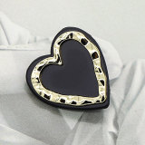 20MM  Heart Shaped Metal Painted Button Heart Decorative Button Round Button silver  snap buttons