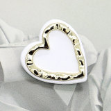 20MM  Heart Shaped Metal Painted Button Heart Decorative Button Round Button silver  snap buttons