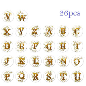 20MM Alphabet snap button 26 words glass  interchangable snaps jewelry