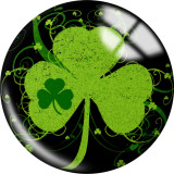20MM Clover love happy easter glass snaps buttons