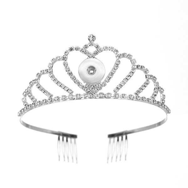 Bridal Crown Birthday Party Adult Kids Fashion Headwear  fit 20MM snap button jewelry