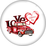 20MM love lips Valentine's Day glass snaps buttons