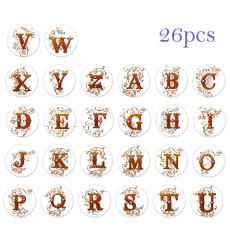 Painted metal 20mm snap buttons  Alphabet  26 words   interchangable snaps jewelry
