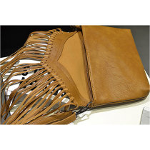 Lace-Up Casual Envelope Fringe Bag fit 18mm snap button jewelry