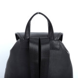 Drawstring casual soft leather large pocket temperament large capacity backpack tassel bag fit 18mm snap button jewelry
