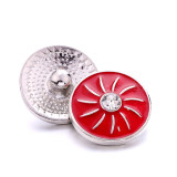 20MM enamel  Rhinestones design  Metal snap buttons