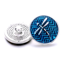 20MM Dragonfly Enamel design  Metal snap buttons