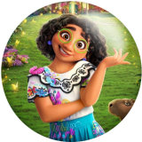 20MM Cartoon Music princess glass snaps buttons