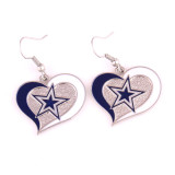 NFL peach heart dripping oil 32 sports team series cowboy and other logo earrings