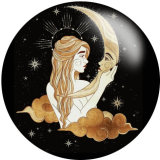 20MM moon girl glass snaps buttons
