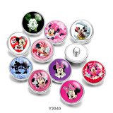 20MM Cartoon glass snaps buttons