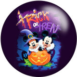 20MM Cartoon Halloween glass snaps buttons