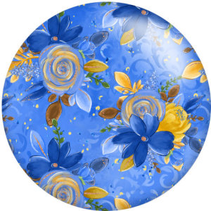 20MM Flower Colorful glass snaps buttons