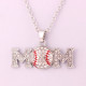 Team MOM Softball Pendant Alloy Necklace Mother's Day