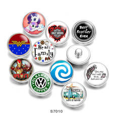 20MM Harley Unicorn coffee Car glass snaps buttons