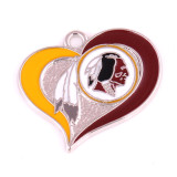 NFL 32 Team Football Drop Oil Heart-Shaped Team Ornament Pendant